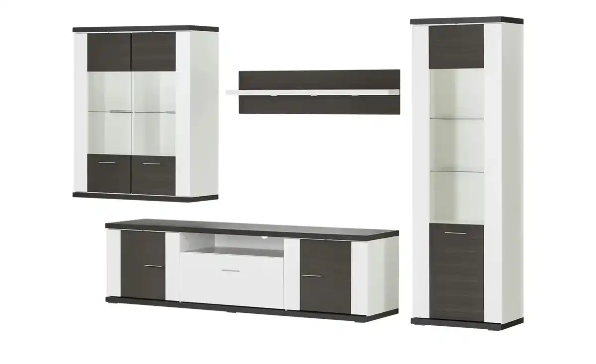 Bild 1 von Wohnwand  Toulon ¦ grau ¦ Maße (cm): B: 323 H: 207 T: 52 Kommoden & Sideboards > Wohnwände - Sconto