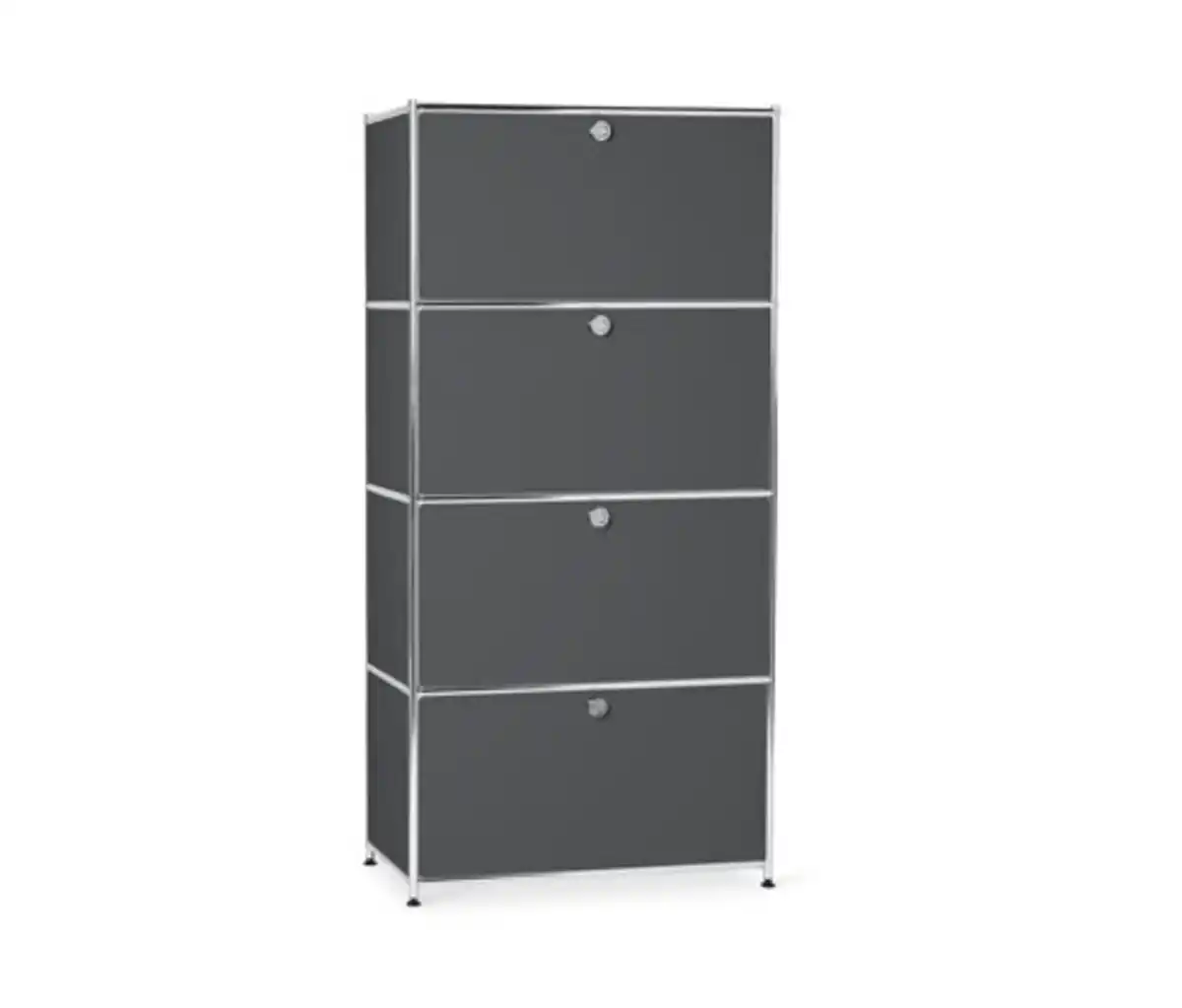 Bild 1 von Highboard Metall »CN3« mit 4 Klappenfächern, grau
