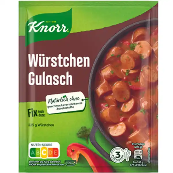 Bild 1 von Knorr 2 x Fix Würstchen Gulasch