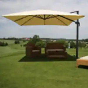 Gastronomie-Ampelschirm MCW-A96, 3x4m (Ø5m) Polyester Alu/Stahl 26kg ~ creme ohne Ständer