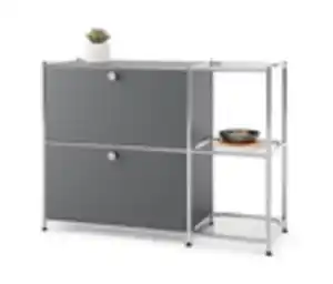 Sideboard Metall »CN3« mit 2 Klappenfächern, grau