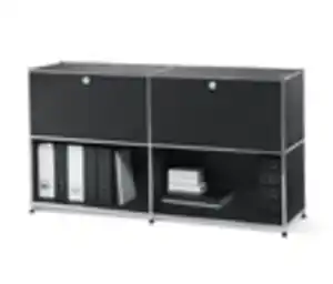 Sideboard Metall »CN3« mit versetzbaren Klappenfächern, schwarz