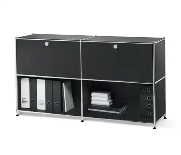 Bild 1 von Sideboard Metall »CN3« mit versetzbaren Klappenfächern, schwarz