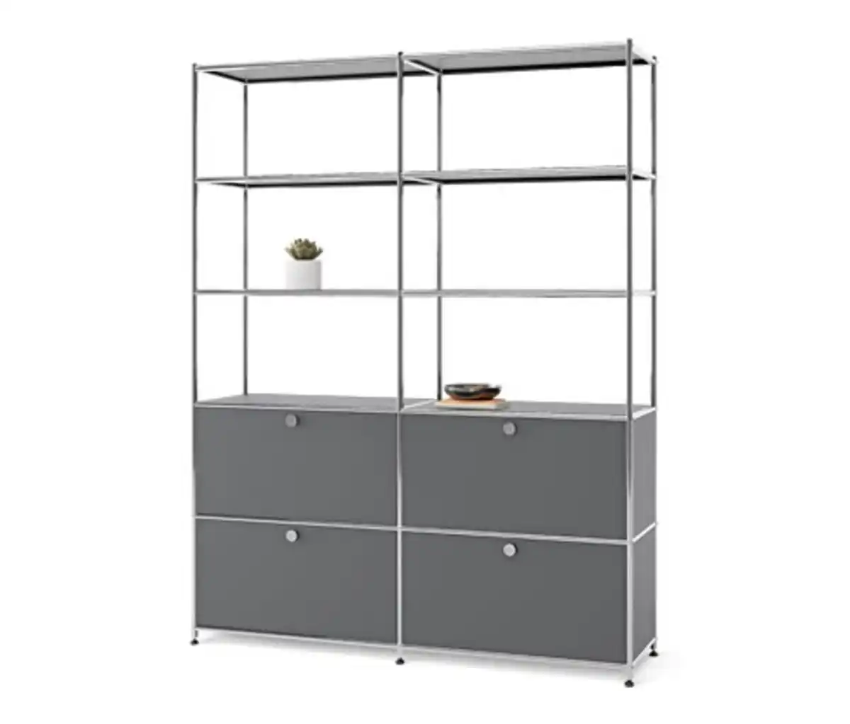 Bild 1 von Hohes Regal Metall »CN3« mit 4 Klappenfächern, grau