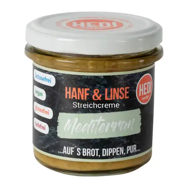 Bild 1 von HEDI BIO Hanf & Linse Streichcreme Mediterran