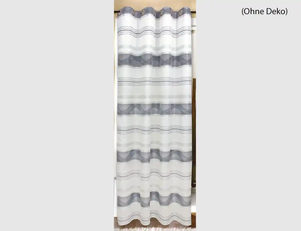 Bild 1 von Ösenschal Strisce Grau, Streifen