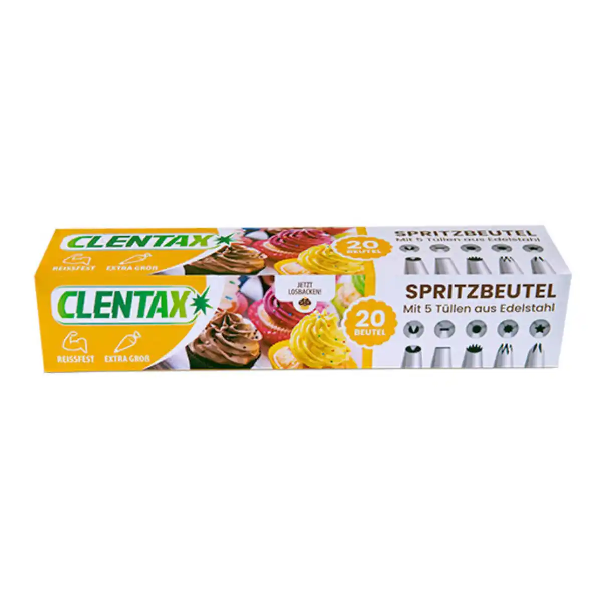 Bild 1 von CLENTAX Spritzbeutel inkl. Tüllen, 20 Stück