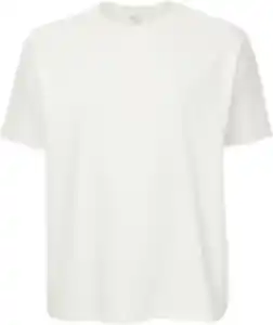 Geripptes T-Shirt, X-Mail, Rundhalsausschnitt, offwhite