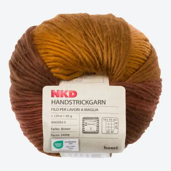 Bild 1 von Handstrickgarn in tollen Farben, NKD-ANDREA, ca. 50g, Brown