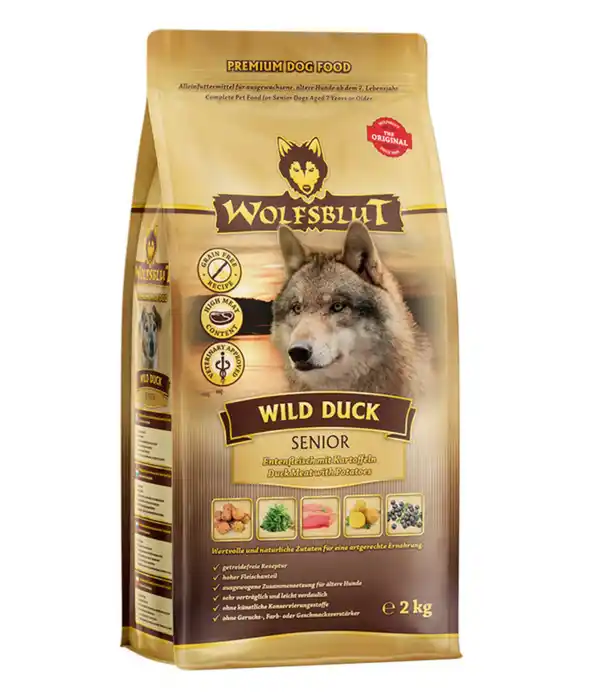 Bild 1 von WOLFSBLUT Trockenfutter für Hunde Wild Duck, Senior, Ente & Kartoffel