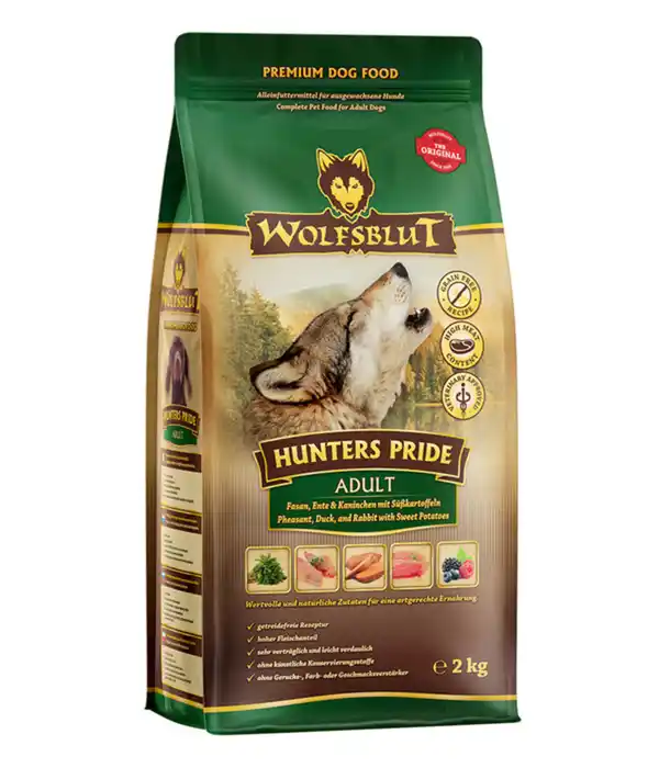 Bild 1 von WOLFSBLUT Trockenfutter für Hunde Hunters Pride, Adult, Ente & Kaninchen