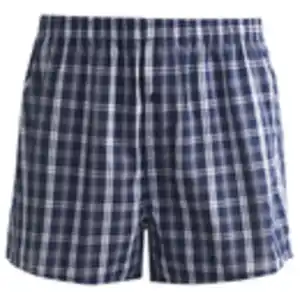 Herren Boxershorts mit Karo-Muster DUNKELBLAU