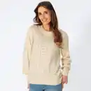 Bild 1 von Damen-Pullover mit Ajourmuster, Ecru