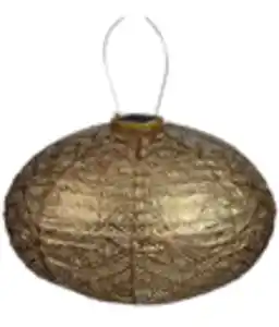 Lumiz Solar-Lampion Oval Ikat, ca. Ø40/H27 cm