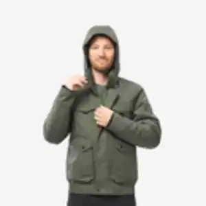 Winterjacke Herren Blouson bis -10°C wasserdicht Winterwandern - SH500 Braun|grün