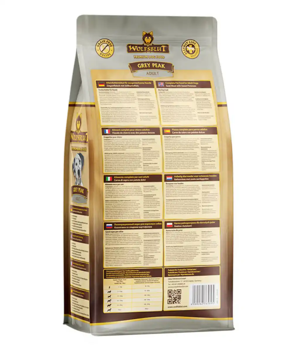 Bild 2 von WOLFSBLUT Trockenfutter für Hunde Grey Peak, Adult, Ziege & Süßkartoffeln