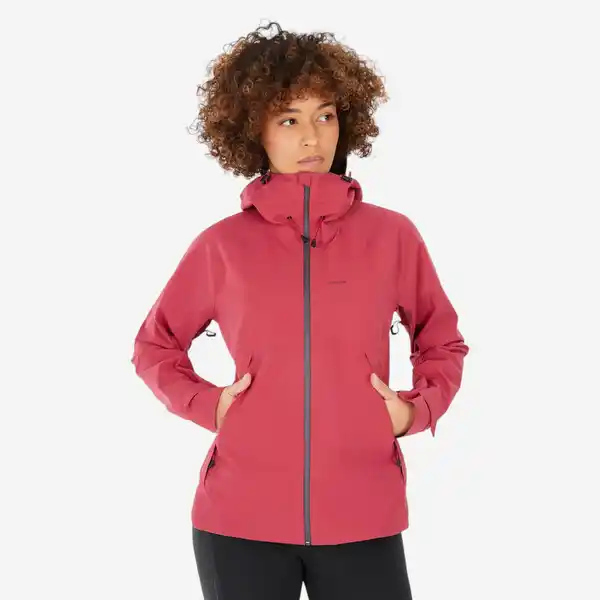 Bild 1 von Wanderjacke Damen wasserdicht Bergwandern - MH500 rosarot Rot