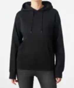 Sweatshirt mit Kapuze, Janina, Tunnelzug, schwarz