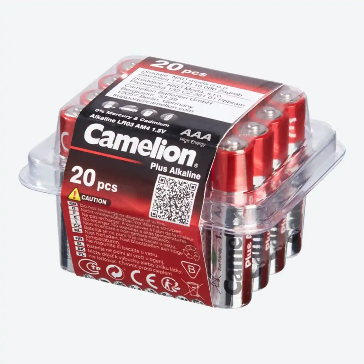 Bild 1 von Camelion Plus Alkaline AAA-Batteriebox, 20er-Pack, Red