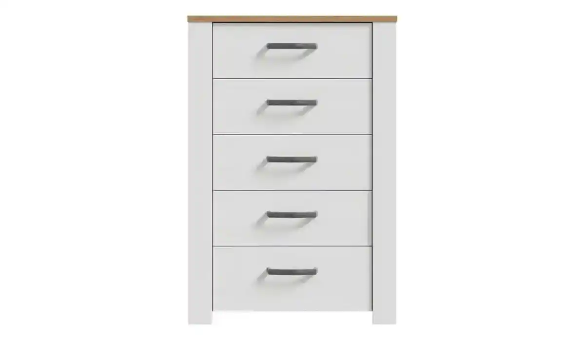 Bild 3 von Schubkastenkommode ¦ weiß ¦ Maße (cm): B: 72 H: 106 T: 42 Kommoden & Sideboards > Kommoden - Möbel Kraft