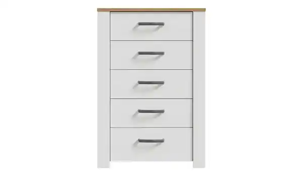 Bild 3 von Schubkastenkommode ¦ weiß ¦ Maße (cm): B: 72 H: 106 T: 42 Kommoden & Sideboards > Kommoden - Möbel Kraft