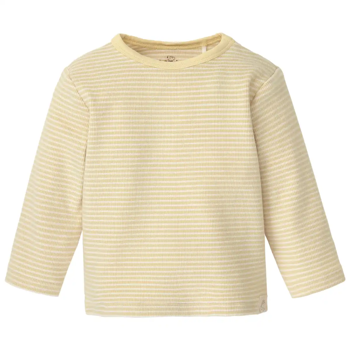 Bild 1 von Newborn Langarmshirt mit Rippstruktur HELLGELB / WEISS