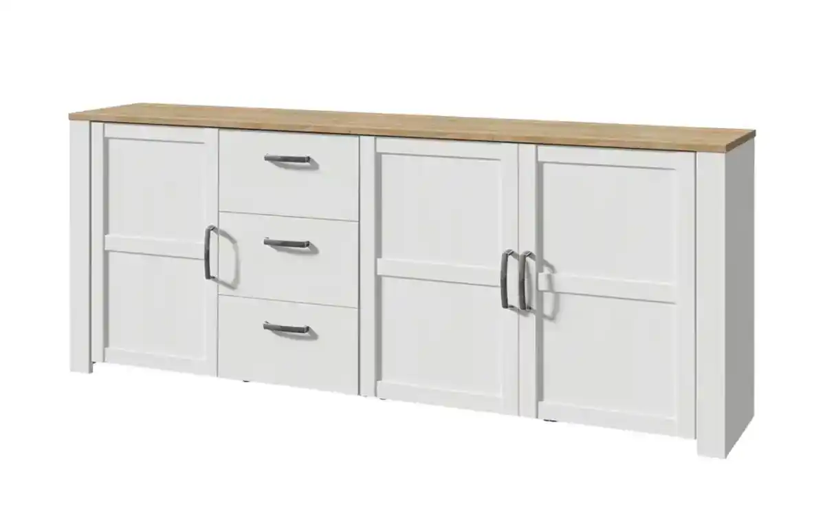 Bild 1 von Sideboard ¦ weiß ¦ Maße (cm): B: 220 H: 87 T: 42 Kommoden & Sideboards > Sideboards - Möbel Kraft