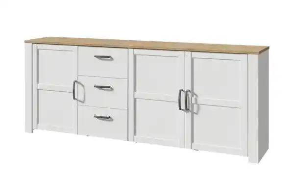 Bild 1 von Sideboard ¦ weiß ¦ Maße (cm): B: 220 H: 87 T: 42 Kommoden & Sideboards > Sideboards - Möbel Kraft