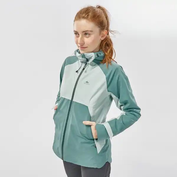 Bild 1 von Wanderjacke Damen wasserdicht Bergwandern - MH500 grün Grün