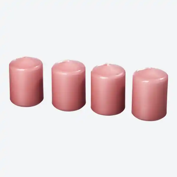 Bild 1 von Stumpenkerzen in verschiedenen Farbvarianten, 4er-Pack, ca. 70x48mm, Pink