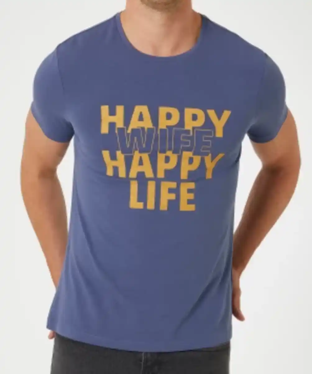 Bild 1 von T-Shirt mit Schriftzug, X-Mail, Rundhalsausschnitt, blau