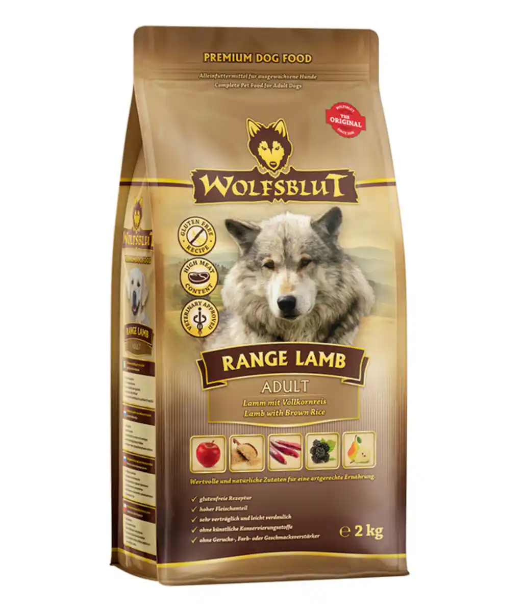 Bild 1 von WOLFSBLUT Trockenfutter für Hunde Range Lamb, Adult, Lamm & Vollkornreis