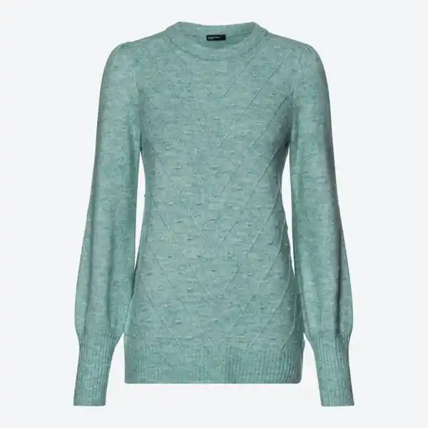 Bild 1 von Damen-Pullover mit Puffärmeln, Turquoise