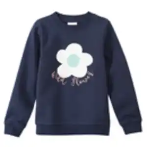 Mädchen Sweatshirt mit Blumen-Print DUNKELBLAU