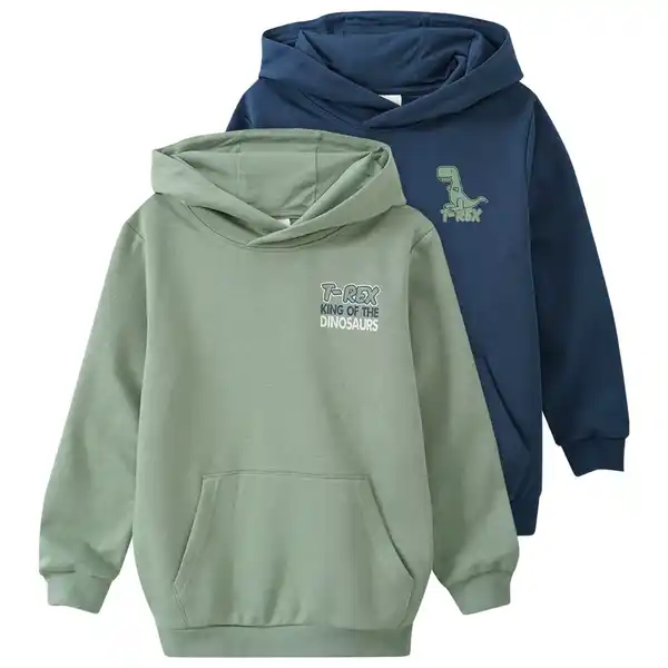 Bild 1 von 2 Jungen Hoodies mit kleinem Print SALBEI / BLAU