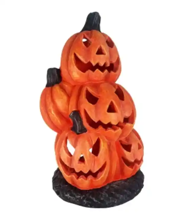 Bild 1 von Halloween Teelichthalter, ca. 23,5 x 21,5 x 38 cm, orange