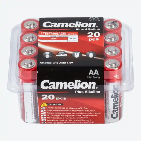 Bild 1 von Camelion Plus Alkaline AA-Batteriebox, 20er-Pack, Red