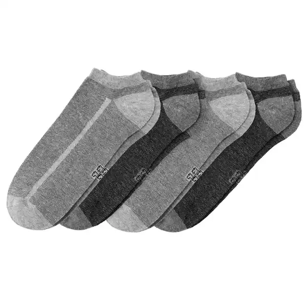 Bild 1 von 4 Paar Herren Sneaker-Socken im Set GRAU / SCHWARZ