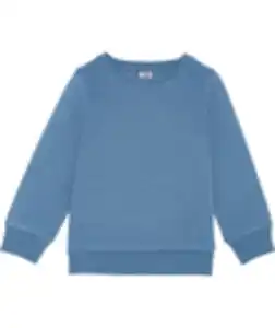 Sweatshirt mit Rippbündchen, Rundhalsausschnitt, indigo blau