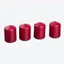 Bild 1 von Stumpenkerzen in unterschiedlichen Farben, 4er-Pack, ca. 70x48mm, Dark-red