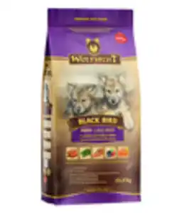 WOLFSBLUT Trockenfutter für Hunde Black Bird Puppy Large Breed, Truthahn & Süßkartoffel, 12,5 kg