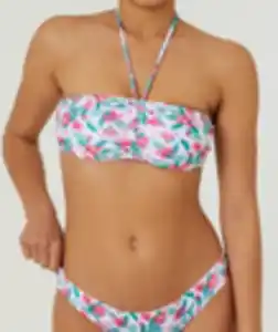 Bikini-Bandeau-Top, Janina, ohne Bügel, Blumendruck