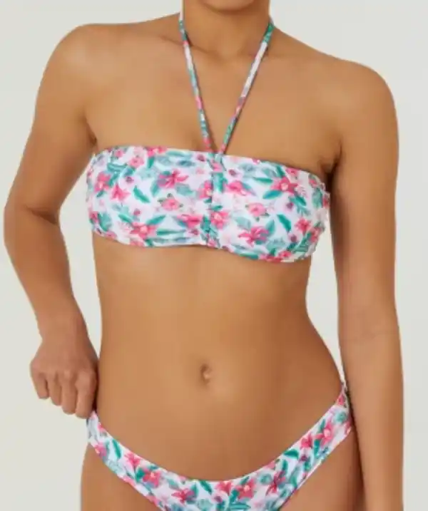 Bild 1 von Bikini-Bandeau-Top, Janina, ohne Bügel, Blumendruck