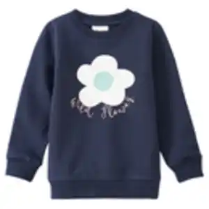 Mädchen Sweatshirt mit Blumen-Print DUNKELBLAU