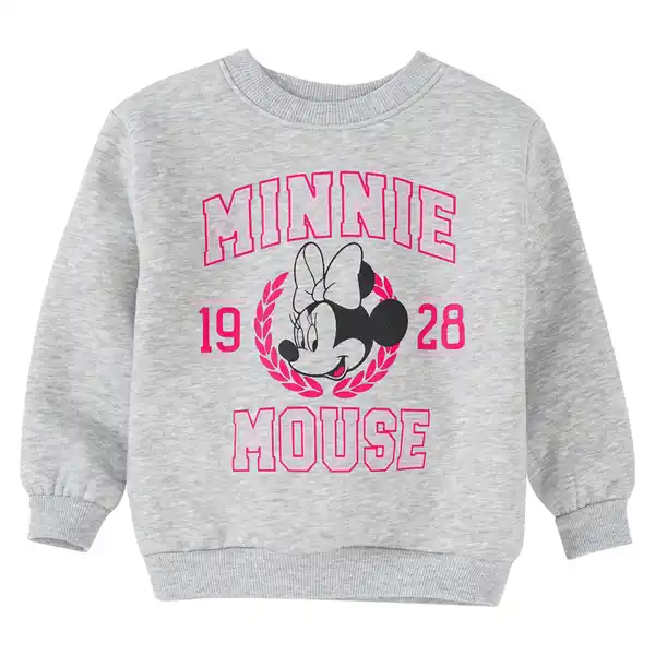 Bild 1 von Minnie Maus Sweatshirt im College-Style HELLGRAU