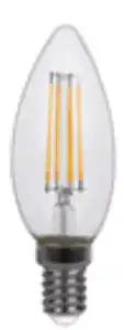 LED-Leuchtmittel max. 4 Watt, Klar