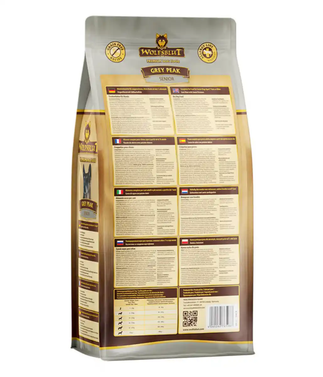 Bild 2 von WOLFSBLUT Trockenfutter für Hunde Grey Peak, Senior, Ziege & Süsskartoffeln