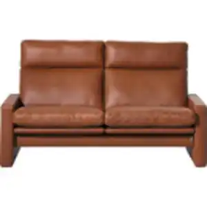 Erpo 2-Sitzer-Sofa Manhattan, Braun, Leder, Echtleder, Anilinleder, 160x97x95 cm, Lederauswahl, Stoffauswahl, Relaxfunktion, Hocker erhältlich, Rücken echt, Wohnzimmer, Sofas & Couches, Wohnlandsch