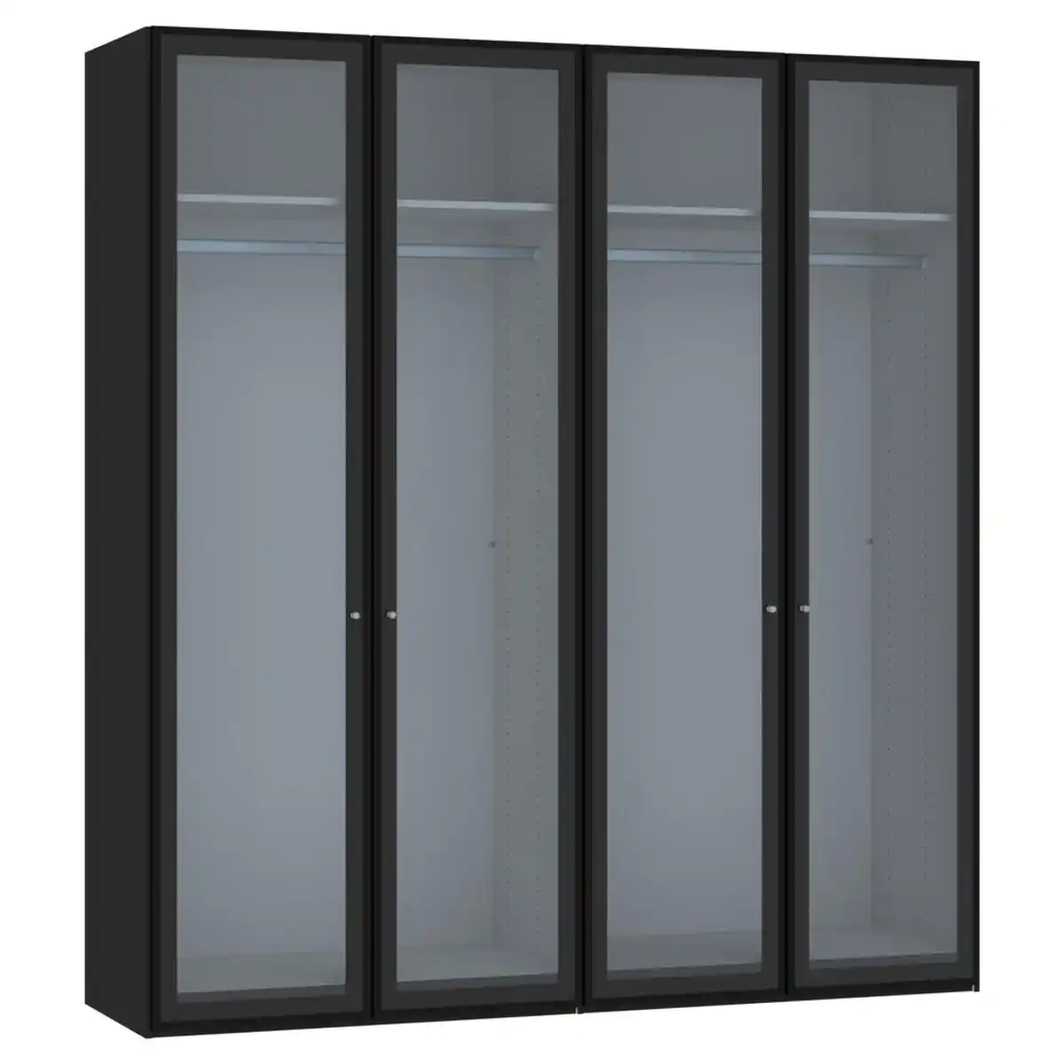 Bild 1 von Jutzler Drehtürenschrank, Schwarz, Holzwerkstoff, 2 Fächer, 203x220x59 cm, Typenauswahl, Beimöbel erhältlich, umfangreiches Zubehör in verschiedenen Holzarten Größen Holzdekoren individuell pl