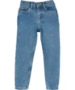 Jeans mit Strasssteinen, weitenverstellbarer Bund, jeansblau hell